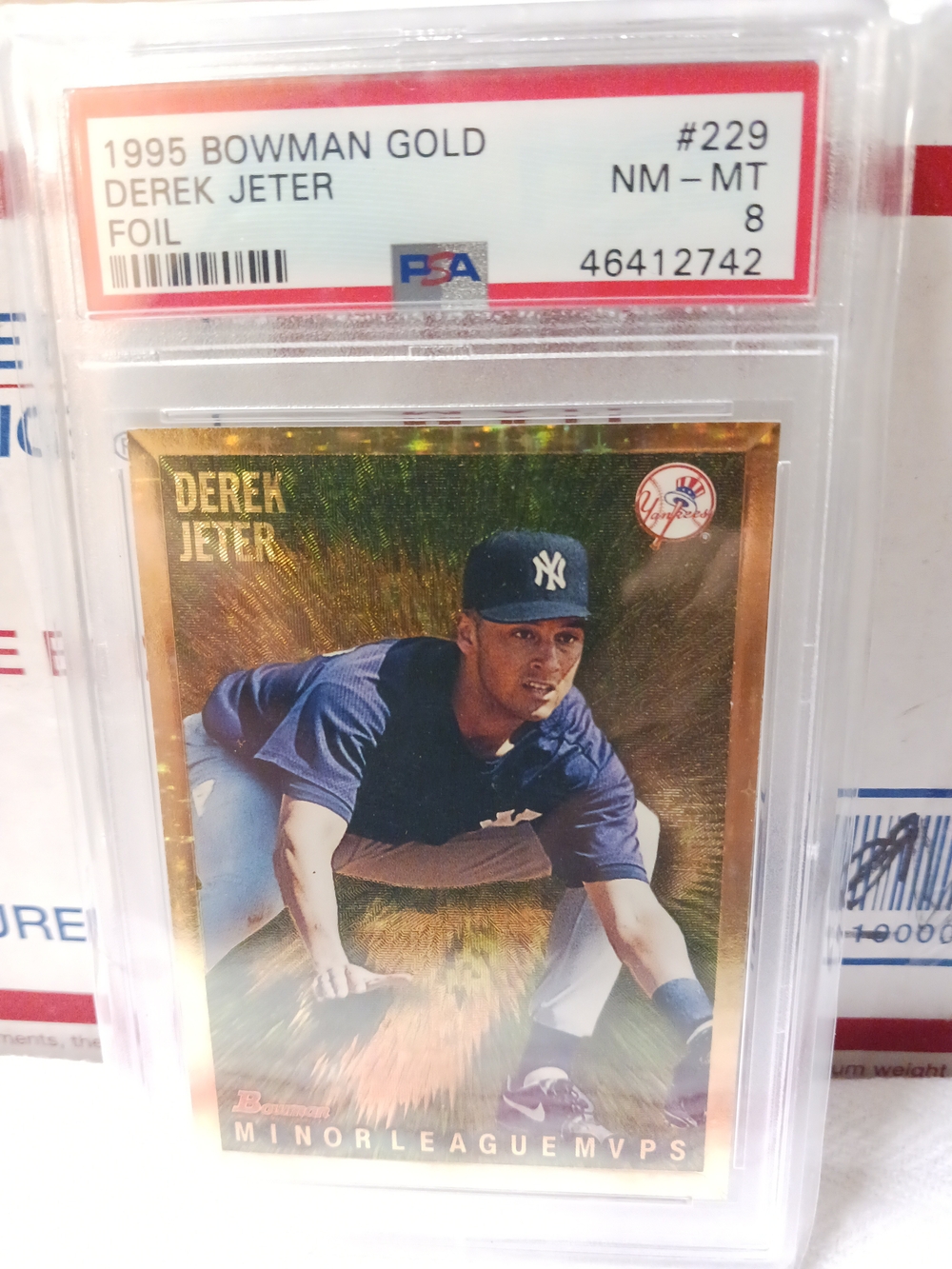 1995 BOWMAN GOLD FOIL REFRACTOR PSA 8